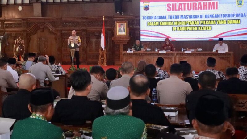 Forkopimda dan Tokoh Agama Klaten Bersinergi Jaga Pilkada Damai