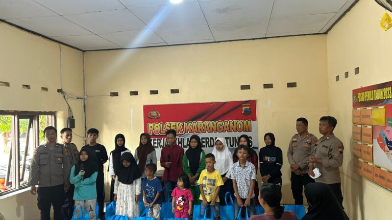 Bhayangkari Cabang Klaten Salurkan Bantuan untuk Anak Yatim di Karanganom