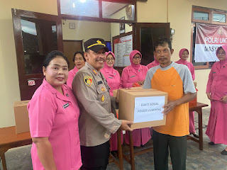 Polsek Juwiring Gelar Baksos, Bantu Warga Tidak Mampu dengan Sembako