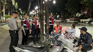Patroli Malam Polres Klaten Sisir Lokasi Vital, Pastikan Situasi Aman dan Kondusif