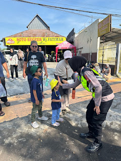 Patroli “Estri Wigati” Polwan Klaten Jamin Keamanan Car Free Day