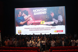 Polres Klaten Nobar ‘Sayap-Sayap Patah 2’ Bareng Media dan Masyarakat