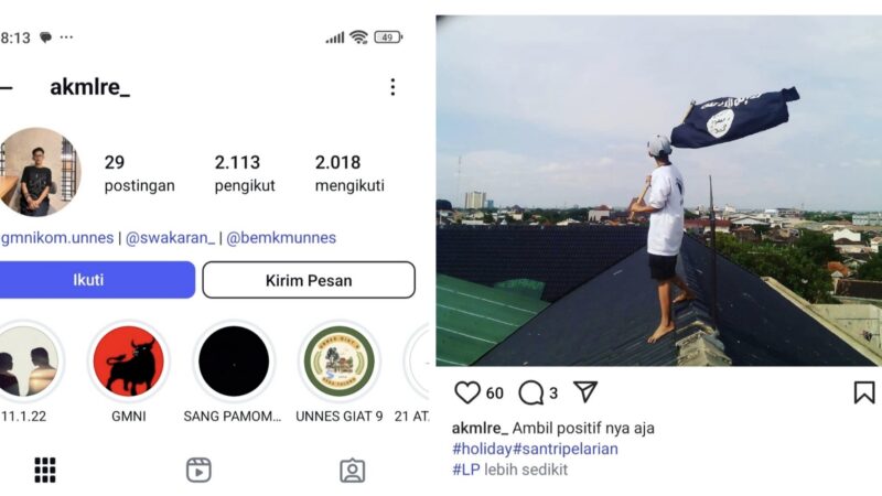 Mahasiswa UNNES Diduga Simpatisan ISIS Viral di Medsos, Terlibat Aksi Anarkis May Day Semarang