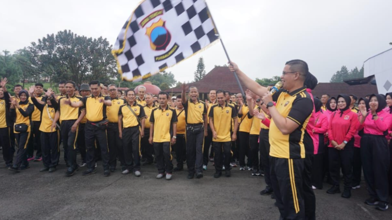 Polres Purbalingga Gelar Halalbihalal dengan Olahraga Bersama