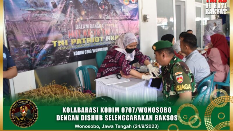 Kolabarasi Kodim 0707/Wonosobo Dengan Dishub Selenggarakan Baksos