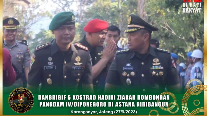 Danbrigif 6 Kostrad Hadiri Ziarah Rombongan Pangdam IV/Diponegoro di Astana Giribangun