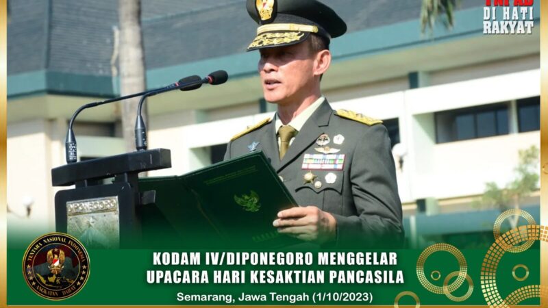 Kodam IV/Diponegoro Menggelar Upacara Hari Kesaktian Pancasila