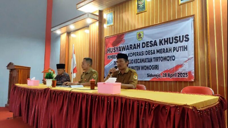 Gerak Cepat, Desa Sidorejo Wonogiri Telah Bentuk Koperasi Merah Putih – Pemerintah Provinsi Jawa Tengah
