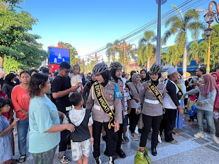 Patroli “Estri Wigati” Polwan Polres Klaten Jaga Ketertiban Car Free Day