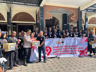 Peringati Hari Bhayangkara ke-79, Polres Klaten dan PSHT Gelar Baksos dan Berbagi Bansos