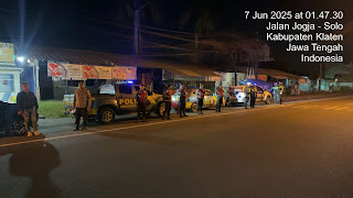 Libur Iduladha, Polres Klaten Gencarkan Patroli Dini Hari Cegah Kejahatan Jalanan