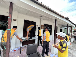 Baglog Polres Klaten Cat Rumah Purnawirawan ASN, Wujud Kepedulian di Momen Bhayangkara