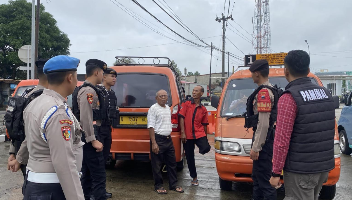Baru Beroperasi, Terminal Bus Bobotsari Jadi Sasaran Patroli Antipremanisme Polres Purbalingga