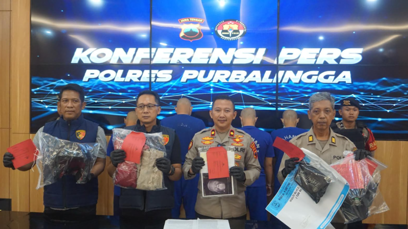Polres Purbalingga Kembali Ungkap Tiga Kasus Kekerasan Hasil Operasi Aman Candi 2025