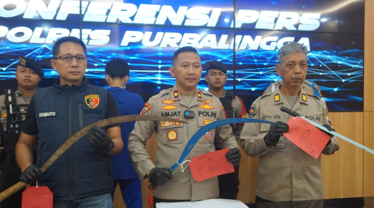 Hendak Tawuran 21 Remaja Diamankan Polres Purbalingga, Tiga Ditetapkan Tersangka Kepemilikan Sajam