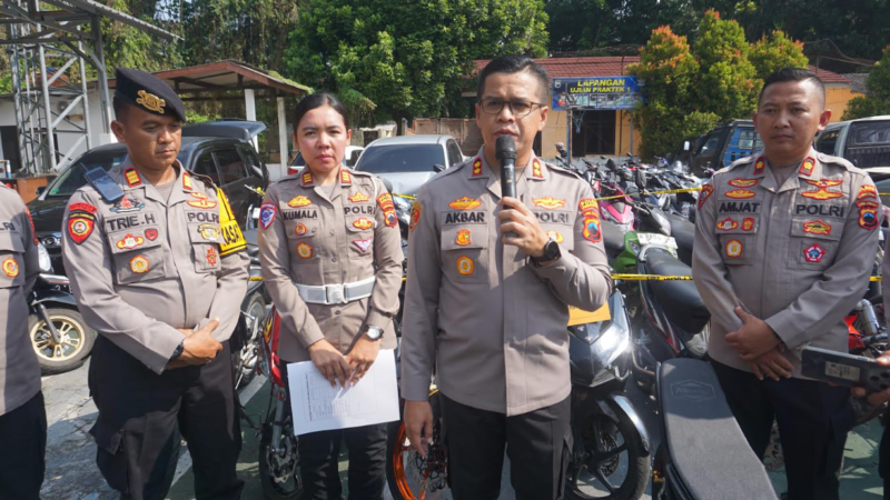 Polres Purbalingga Amankan Puluhan Sepeda Motor Terkait Balap Liar dan Tawuran