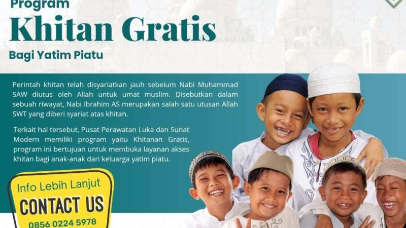 Isi Libur Sekolah, Pusat Perawatan Luka dan Sunat Modern Bakal Gelar Khitan Gratis