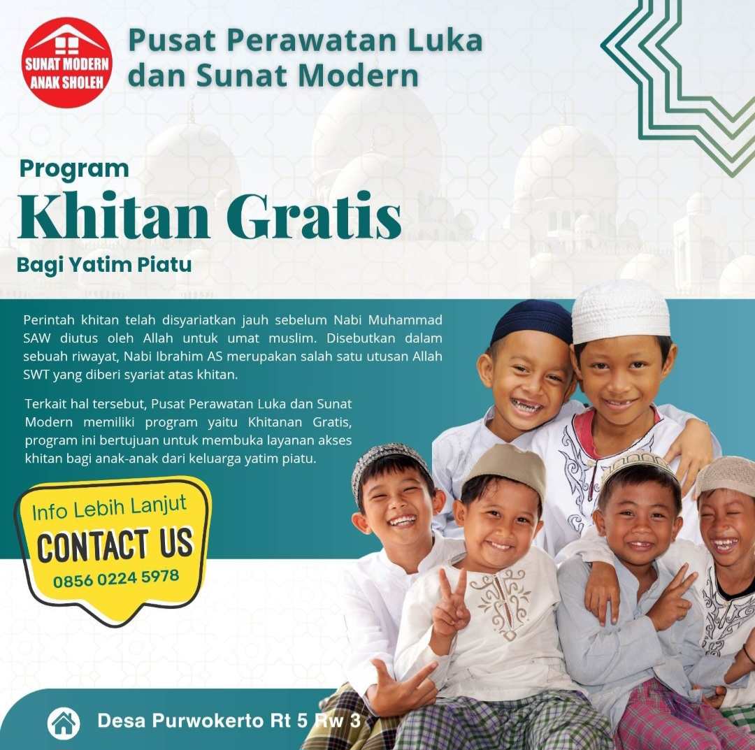 Isi Libur Sekolah, Pusat Perawatan Luka dan Sunat Modern Bakal Gelar Khitan Gratis