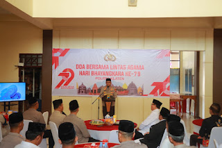 Polres Klaten Gelar Doa Lintas Agama dalam Rangka HUT Bhayangkara ke-79