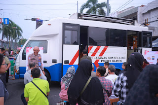 Layanan SIM Keliling Polres Klaten Pindah ke Depan Klatos, Sesuaikan Lokasi Car Free Day