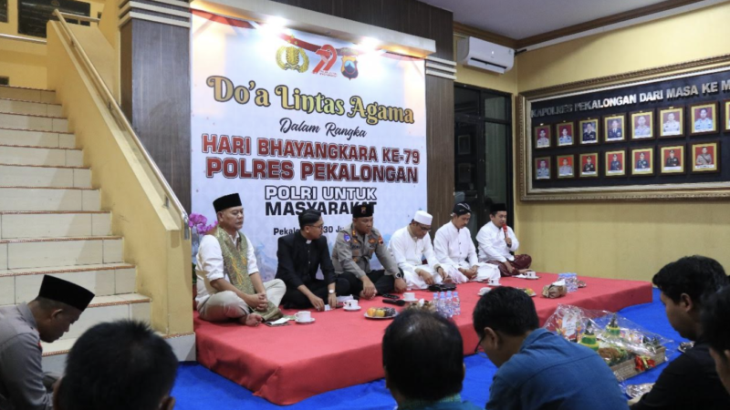 Gelar Doa Lintas Agama, AKBP Doni : untuk Keselamatan dan Kebaikan Masyarakat Indonesia dan Khususnya Warga Kabupaten Pekalongan