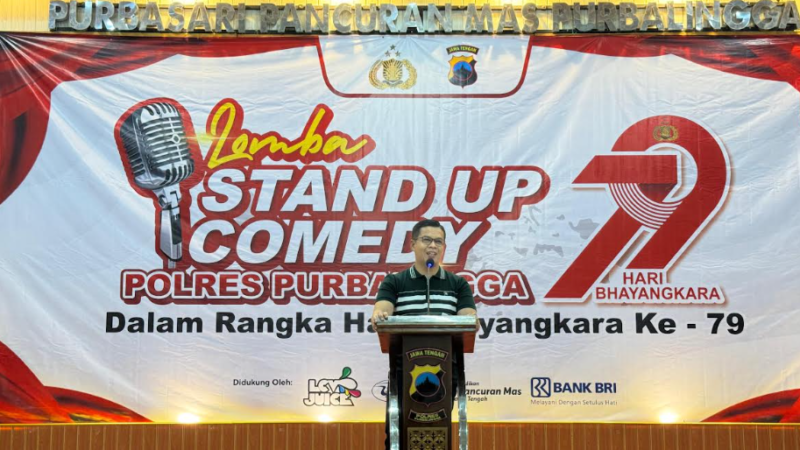 Polres Purbalingga Terima Kritik Masyarakat Melalui Lomba Stand Up Comedy Hari Bhayangkara Ke-79