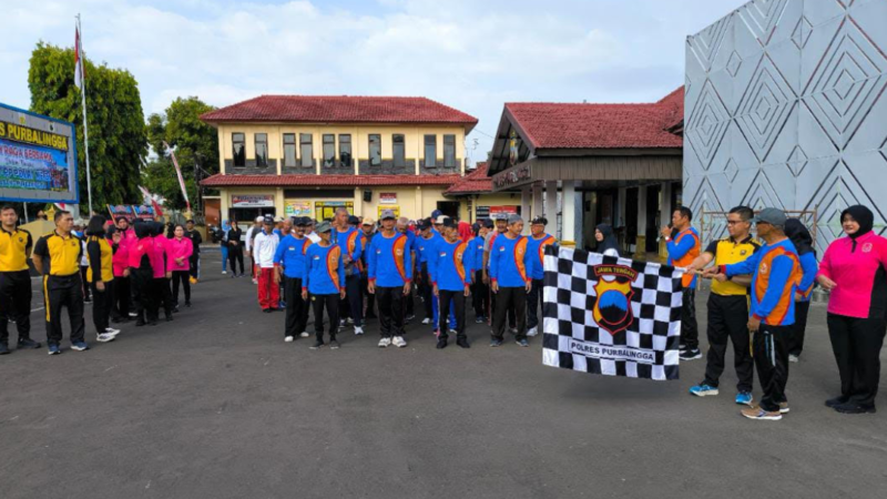 Polres Purbalingga Gelar Olahraga Bersama Peringati HUT PP Polri
