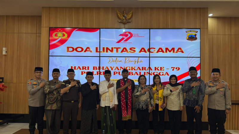 Polres PurbaIingga Gelar Doa Lintas Agama Hari Bhayangkara Ke-79