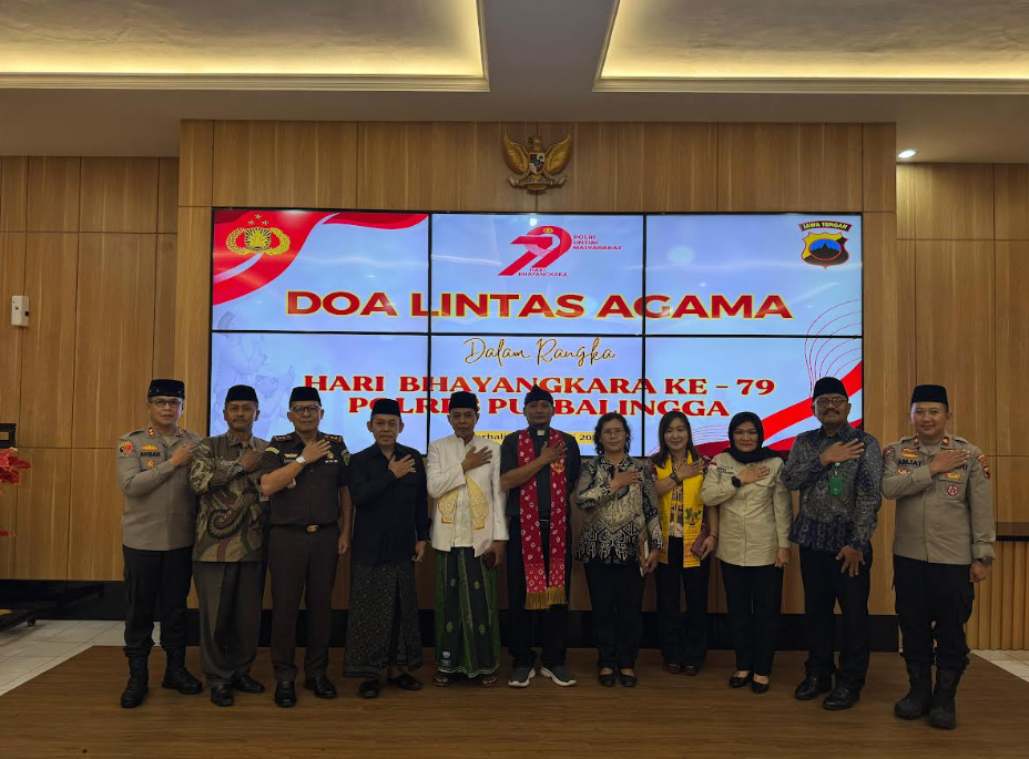 Polres PurbaIingga Gelar Doa Lintas Agama Hari Bhayangkara Ke-79