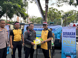 Polres Klaten Gelar Gerakan Pangan Murah di Car Free Day