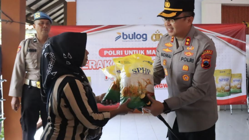Polres Pekalongan Gandeng Bulog, Warga Bisa Beli Beras Murah sampai 20 Agustus